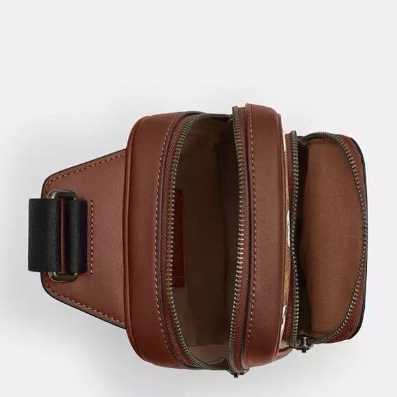 NWT Coach X Peanuts Racer Sling Pack in Signature Canvas With Snoopy Print CBK47 - Picture 9 of 10